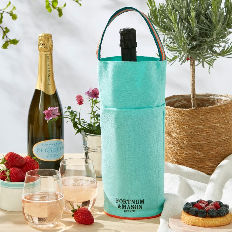 Fortnum's picnic bottle bag in Eau de Nil, UK version
