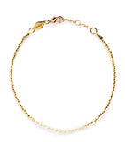 Anni Lu gold-plated slim pearly bracelet, UK version