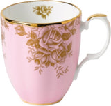 Royal Albert china mug Golden Roses pattern 9ct gold - British product