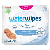 ASDA WaterWipes Sensitive+ Newborn & Baby Wipes, 99.9% Water, Unscented, 240 Count- Buy online at McGrocer