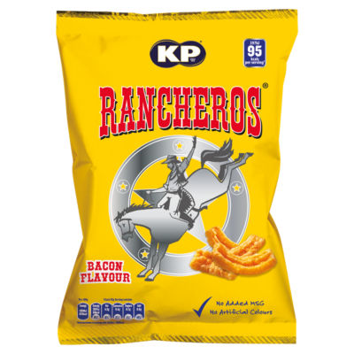 KP Rancheros bacon flavour potato snacks 100g, imported from the UK