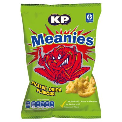 KP Meanies Pickled Onion flavour maize snacks 100g - British product