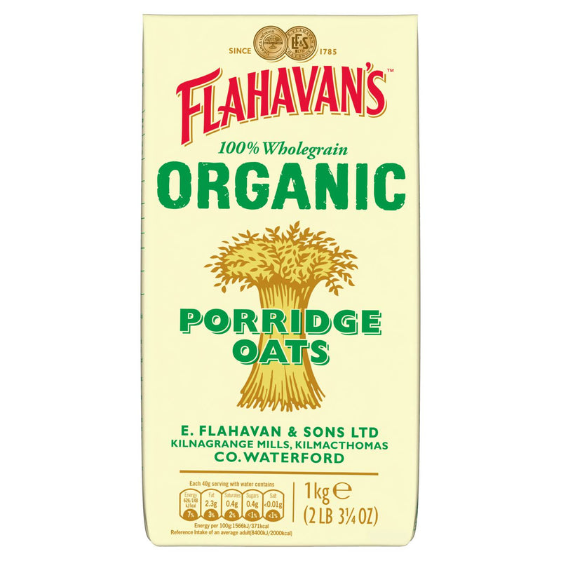 Flahavan's organic porridge oats 1kg - British product