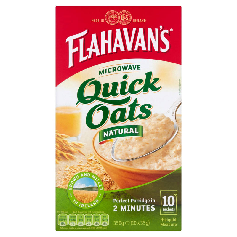 Flahavan's quick oats natural sachets 350g - British product