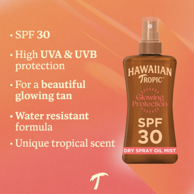 Hawaiian Tropic dry oil sunscreen SPF 30 200ml, UK version