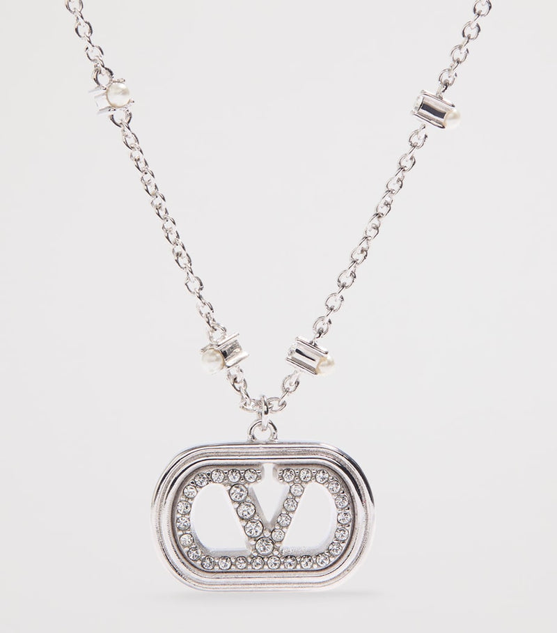 Valentino Garavani VLogo pendant necklace, imported from the UK