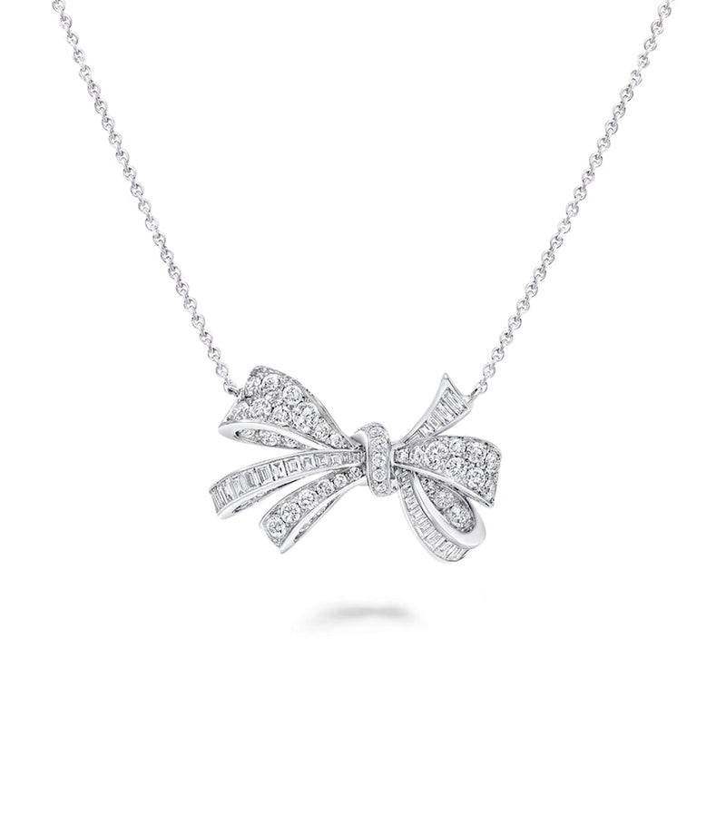 Graff Tilda's Bow white gold diamond necklace, UK version