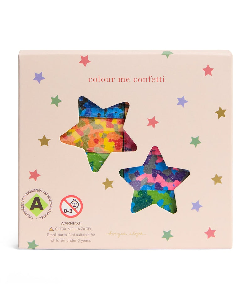 KONGES SLOJD Confetti Crayons pack of 8 (British brand)