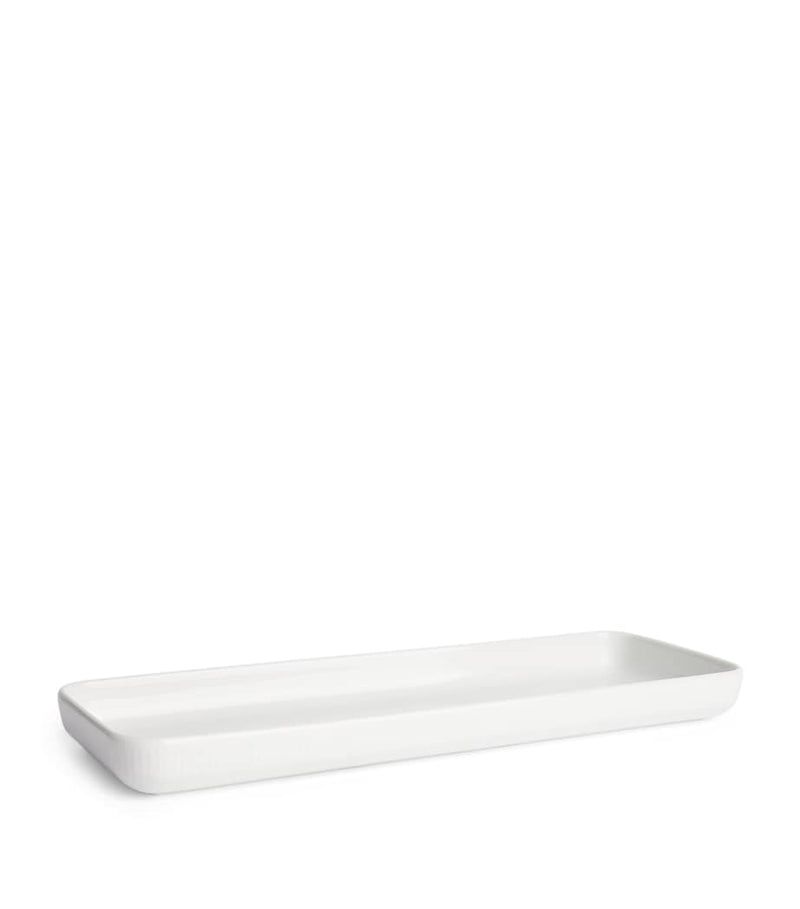 Royal Copenhagen white fluted rectangular dish 36cm x 12.5cm, imported from the UK