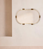 Soho Home Gina wall mirror with ribbed lucite frame, UK version