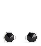 Harrods Giorgio Armani Sterling Silver Embellished Cufflinks- Buy online at McGrocer