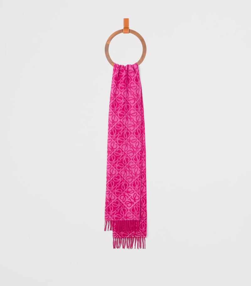 LOEWE Anagram wool-cashmere scarf 180cm, imported from the UK