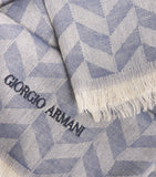 Giorgio Armani jacquard cashmere scarf, imported from the UK