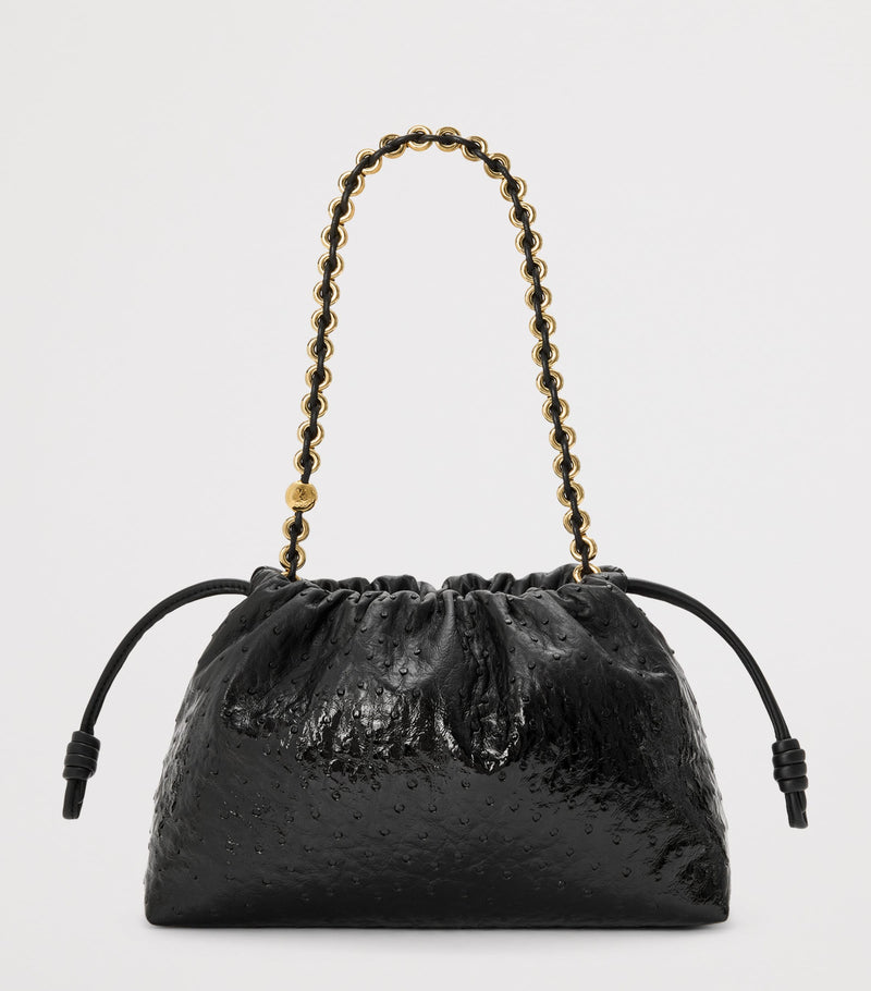 LOEWE Flamenco ostrich leather clutch bag - British product