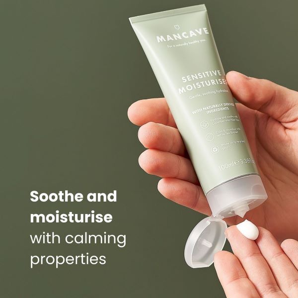 ManCave Sensitive Moisturiser 100ml, imported from the UK