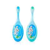 Brush Baby baby toothbrush double pack pink teal - British product