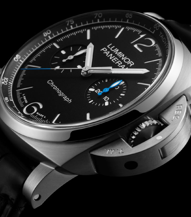 Panerai Luminor Chronograph watch 44mm stainless steel, UK version