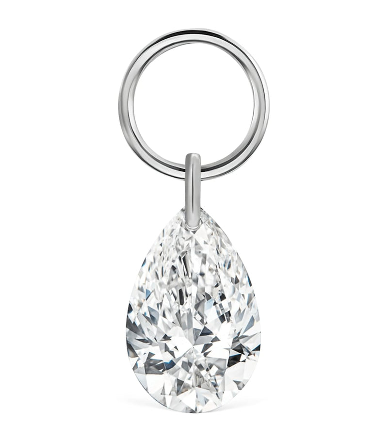 Maria Tash pear floating diamond charm 5mm (British brand)