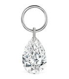 Maria Tash pear floating diamond charm 5mm (British brand)