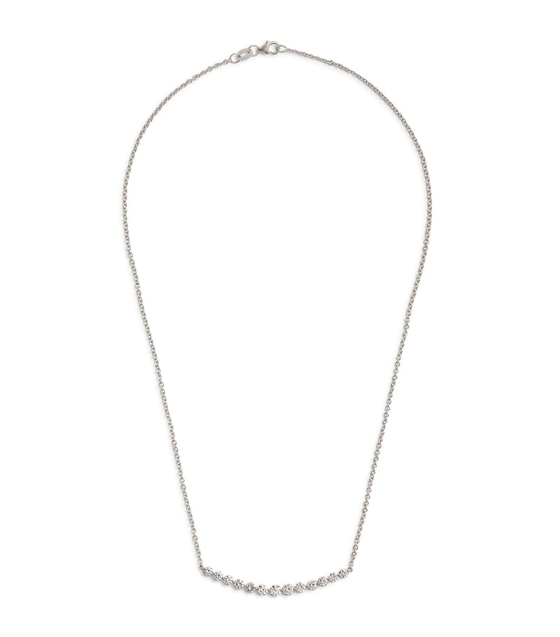 Anita Ko white gold diamond crescent necklace (British brand)