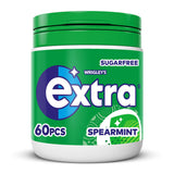 Wrigley's Extra Spearmint Chewing Gum Sugar Free Bottle 60 Pieces Snacks & Confectionery ASDA