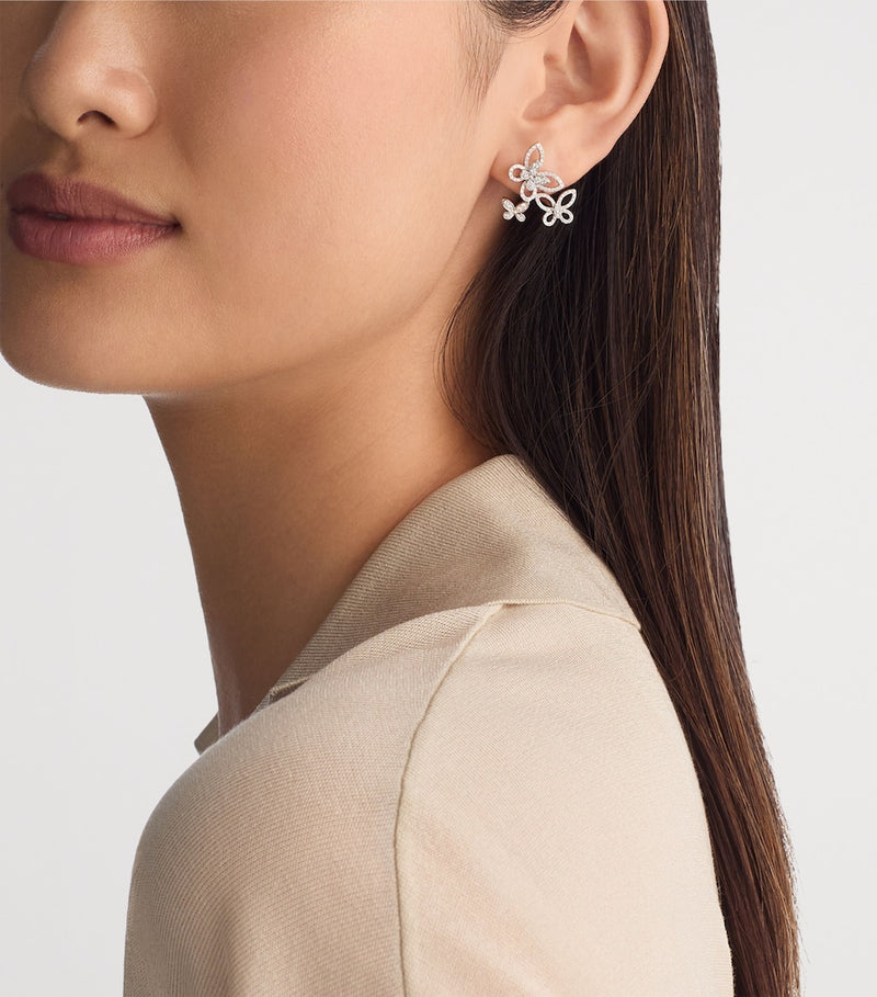 Graff butterfly earrings white gold diamond - British product