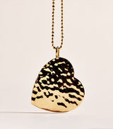 Harrods Jennifer Meyer Yellow Gold Hammered Heart Necklace- Buy online at McGrocer