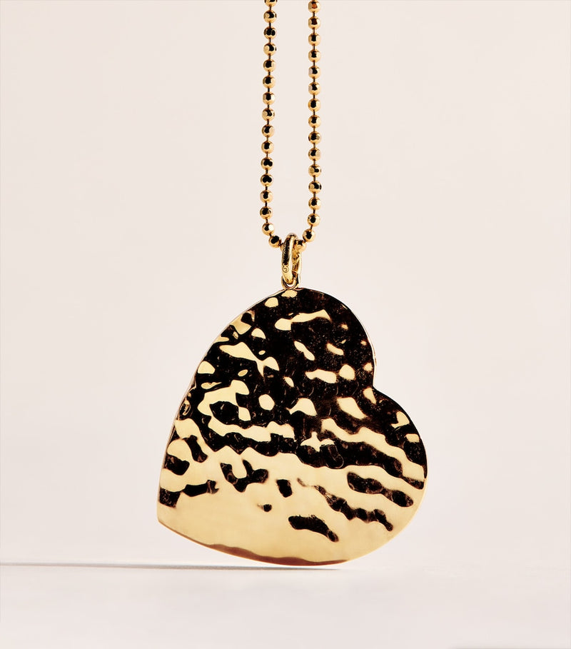 Jennifer Meyer hammered heart necklace (British brand)