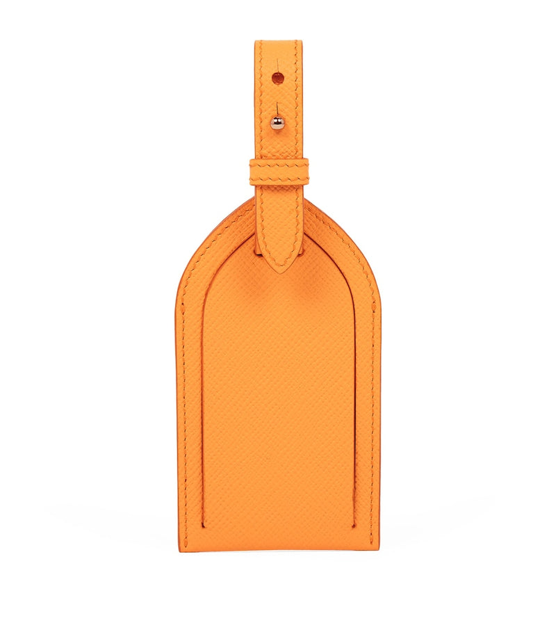 Smythson Calfskin Panama Luggage Tag (British brand)