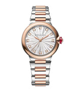 Harrods Bvlgari Lvcea Rose Gold Stainless Steel Diamond Watch 33mm- Buy online at McGrocer