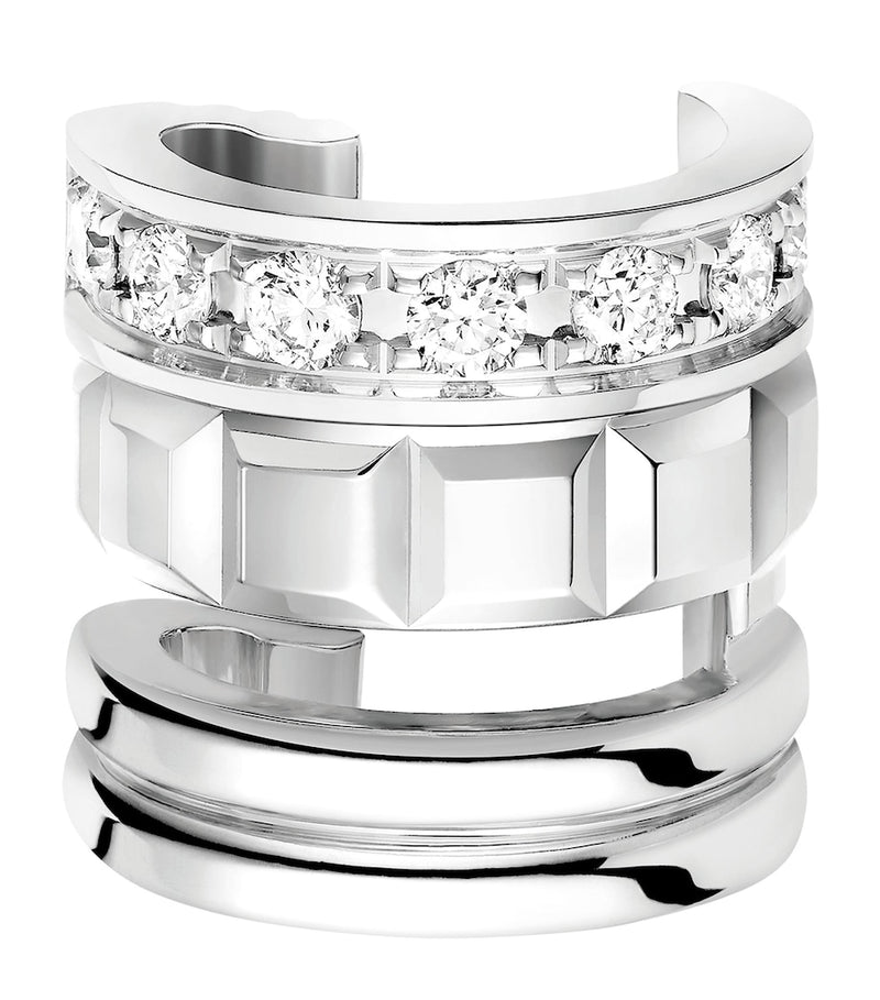 Boucheron white gold diamond single ear clip (British brand)