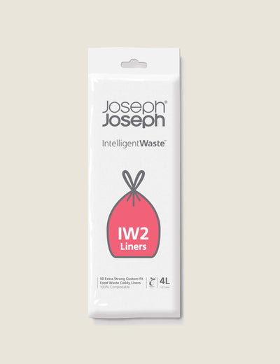 M&S Joseph Joseph Intelligent Waste Caddy Liners Compostable 50-Pack 4L- Buy online at McGrocer