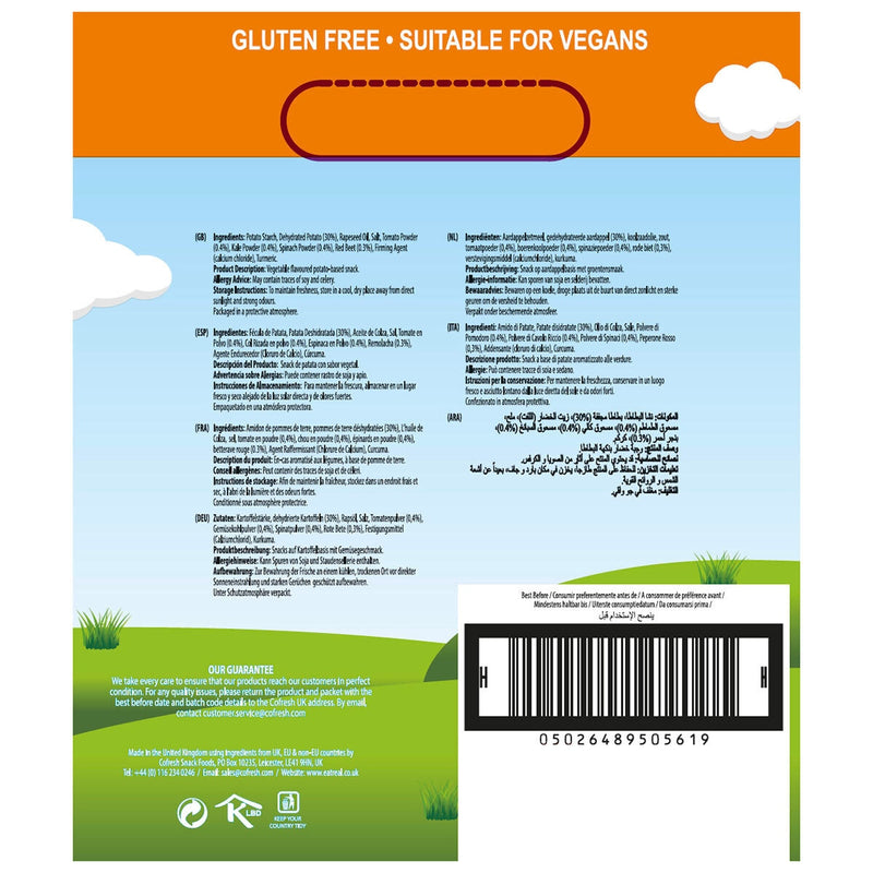 Eat Real veggie straws kale, tomato and spinach 24 x 20g - British product