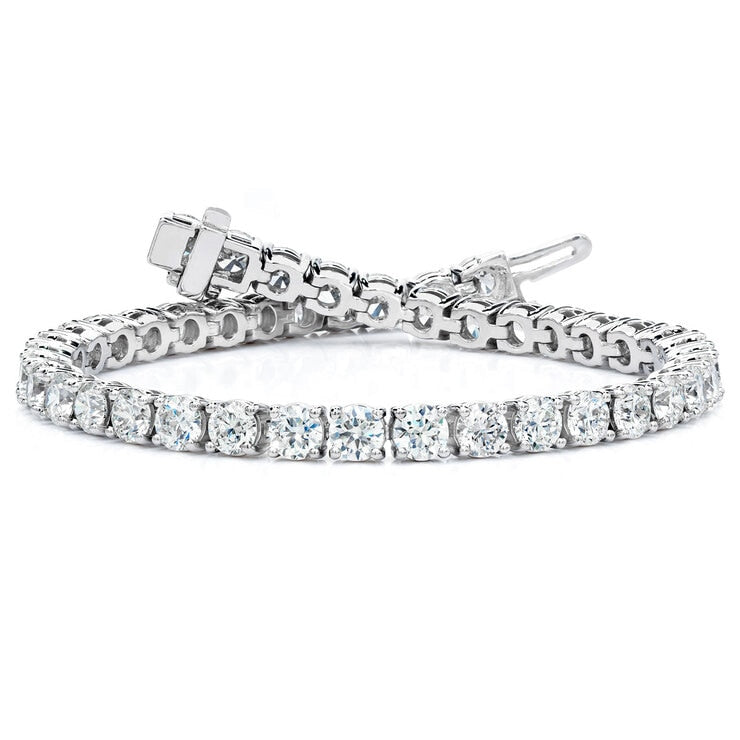 Costco diamond tennis bracelet 10ctw round brilliant cut white gold - British product