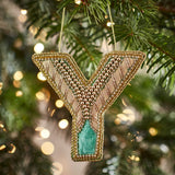 Fortnum's alphabet Christmas decoration letter Y, Eau de Nil - British product