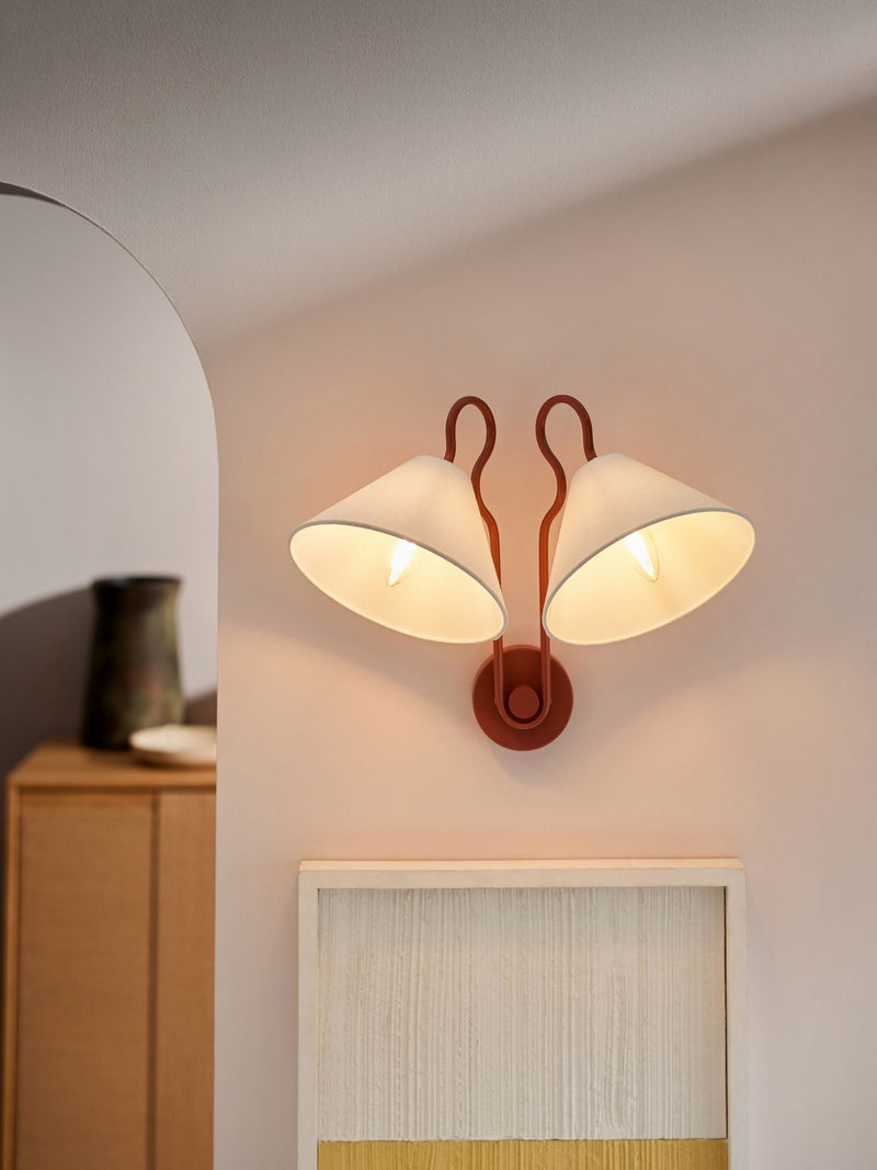 MADE.COM red Madelyn double wall light 35cm, UK version