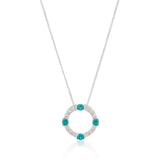 Laura Vann Luna pendant and earrings, rhodium plated sterling silver - British product