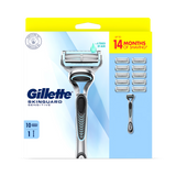 Holland & Barrett Gillette SkinGuard Sensitive Men's Razor 1 Handle 10 Blade Refills- Buy online at McGrocer