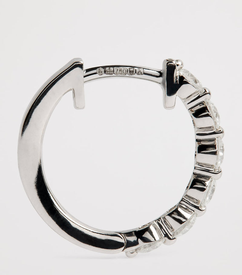 Harrods white gold diamond hoop earrings 0.50ctw, UK version