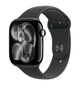 Harrods Apple Apple Watch Series 11 Jet Black Aluminium with Black Sport Band Smartwatch 46mm Small/Medium- Buy online at McGrocer