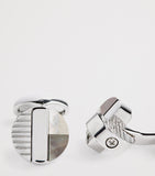 Babette Wasserman rotary rhodium-plated cufflinks 2.2cm (British brand)