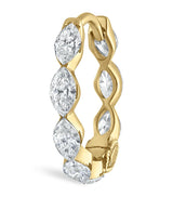 Harrods Maria Tash Yellow Gold Invisible Set Diamond Marquise Eternity Hoop Earring 9.5mm- Buy online at McGrocer