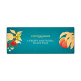 Three 25g mini scented black tea caddies, vanilla, strawberry, peach (British brand)