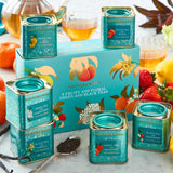 Scented tea caddy gift set, six 25g loose leaf teas - British product