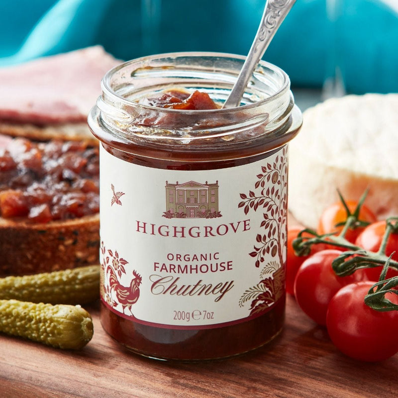 Highgrove organic farmhouse chutney 200g, UK version