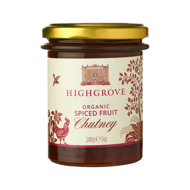 Highgrove Organic Spiced Fruit Chutney 200g, imported from the UK
