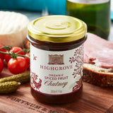 Highgrove Organic Spiced Fruit Chutney 200g, imported from the UK