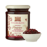 Highgrove organic raspberry and blackberry preserve 340g, imported from the UK
