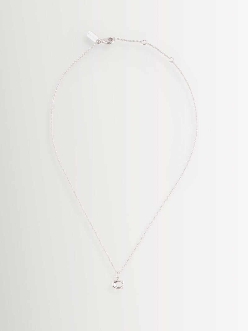 COACH silver tone C starter necklace, imported from the UK