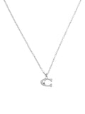 COACH silver tone C starter necklace, imported from the UK